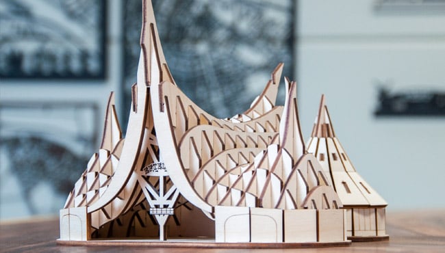 houten 3D puzzel Huis van de Vijf Zintuigen