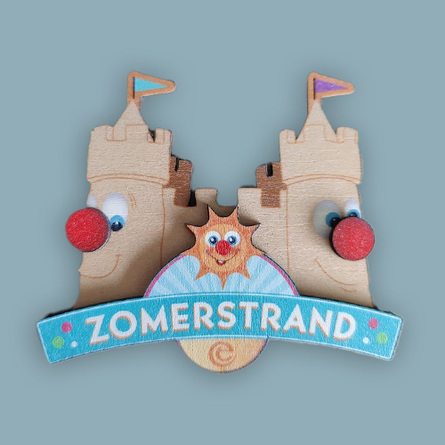 Zandkasteel zomerstrand