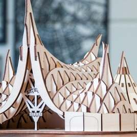 houten 3D puzzel Huis van de Vijf Zintuigen