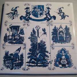 Efteling tegel (blauw-wit)